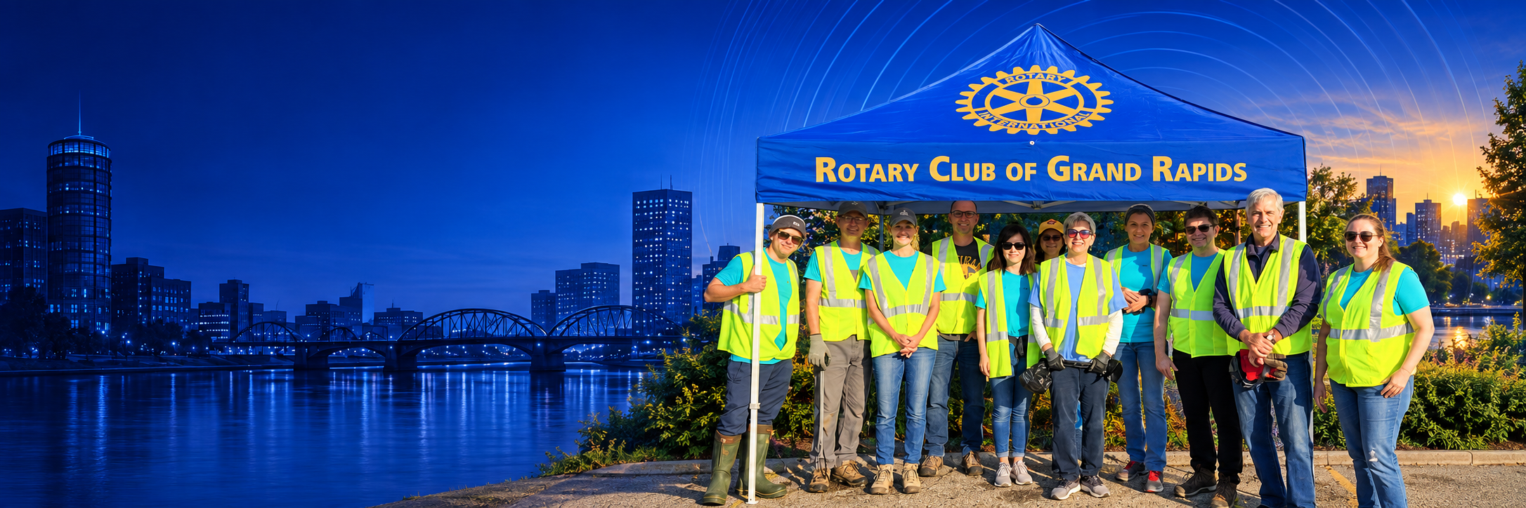 GET INVOLVED header with a Grand Rapids, Michigan background